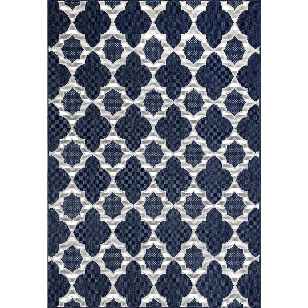 Dynamic Rugs 1640 Villa 2 Ft. 2 In. X 7 Ft. Rectangle Rug in Navy / Ivory
